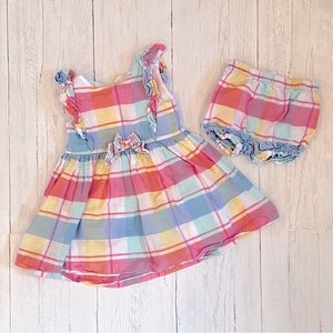 3/$15⭐️ Tommy Bahama Plaid Pastel Toddler Dress Size 18M